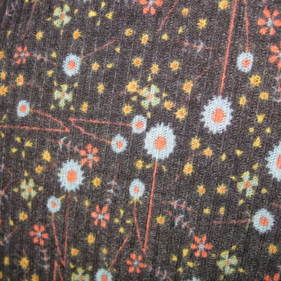 Lularoe Grey Floral Joy Vest - Picture 3 of 6